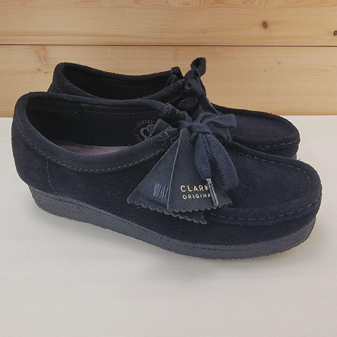 クラークス ワラビー ロー カット ブラック スエード 黒 UK4 23cm