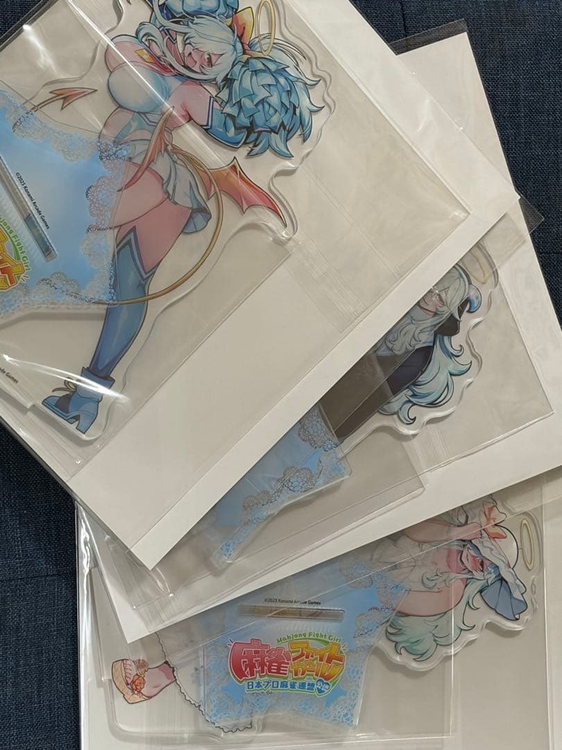 麻雀ファイトガール ダブリエル くじ BIGアクリルスタンド　3個セット