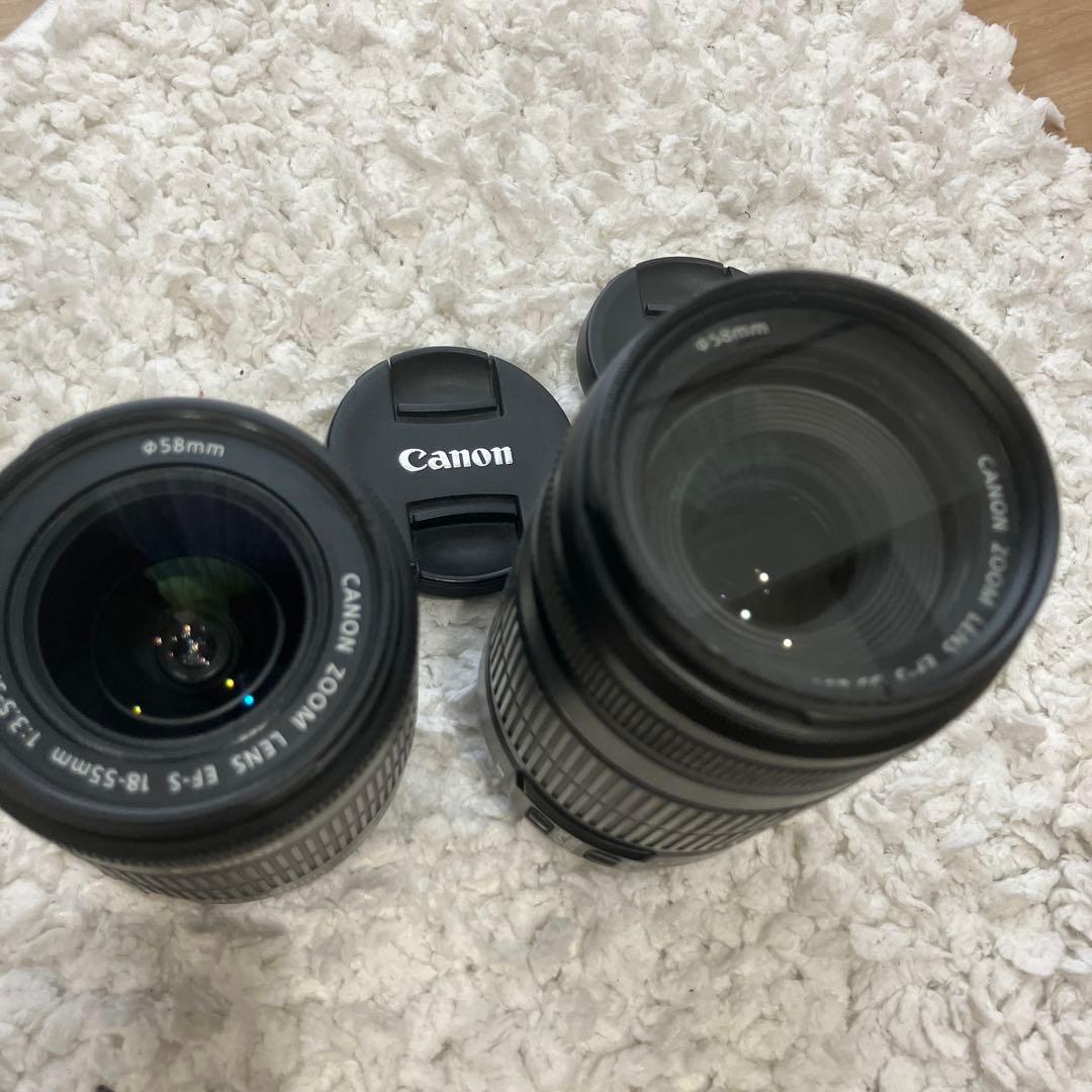 ココCanon EOS デジタル一眼レフ 2本レンズ付き