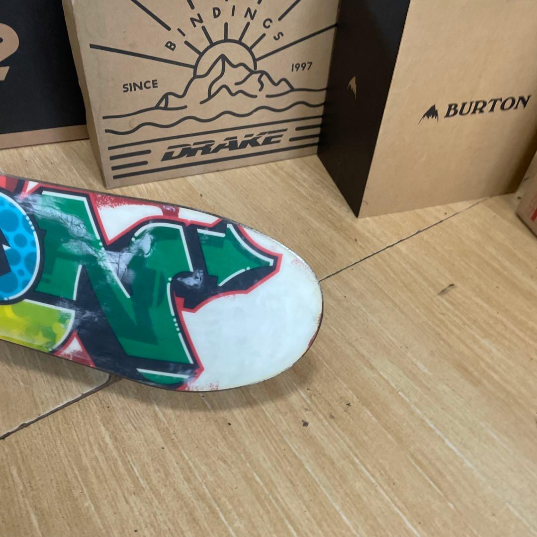 BURTON　キッズスノーボードセット　90cm　バートン　バイン付4点セット