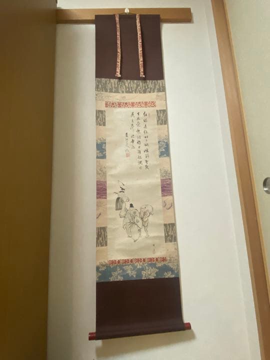 蹄斎北馬　羽黒洞の図録掲載品　鳥追と萬歳　葛飾北斎の弟子　肉筆　日本画　浮世絵