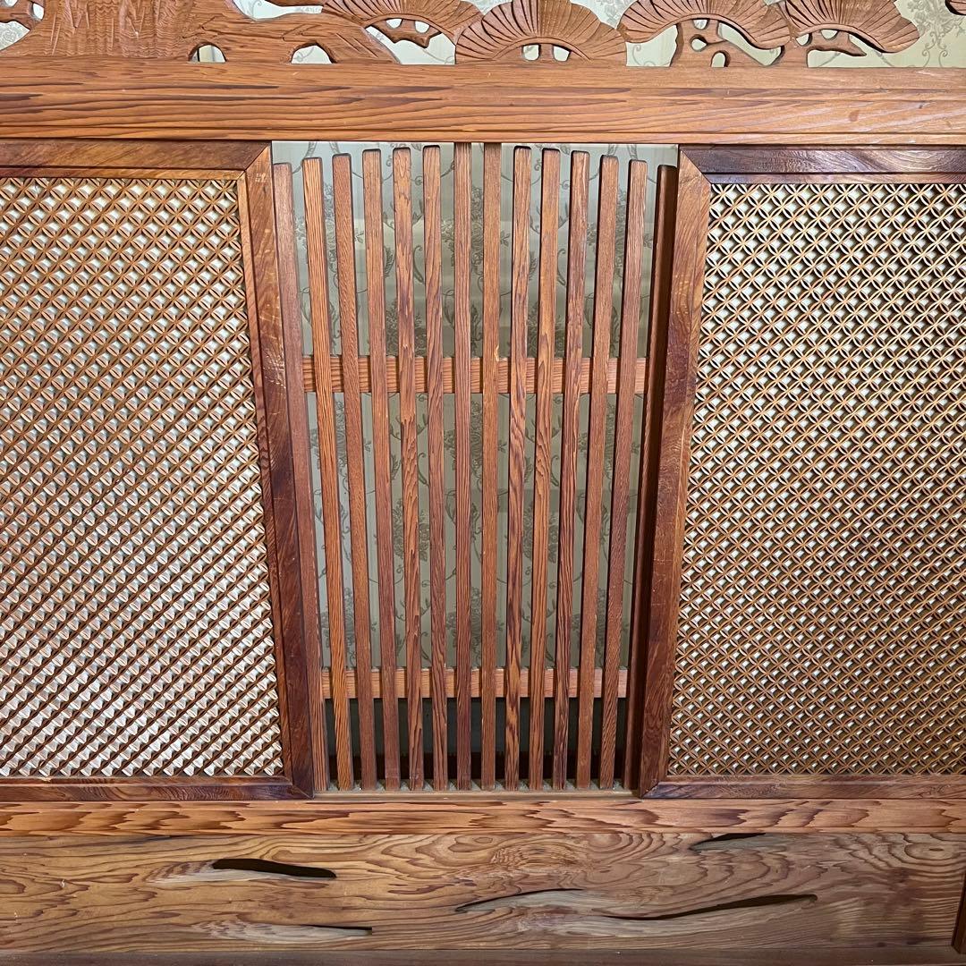 【アンティーク】昭和レトロ 木製 衝立 間仕切り 欄間 パーテーション 古民家