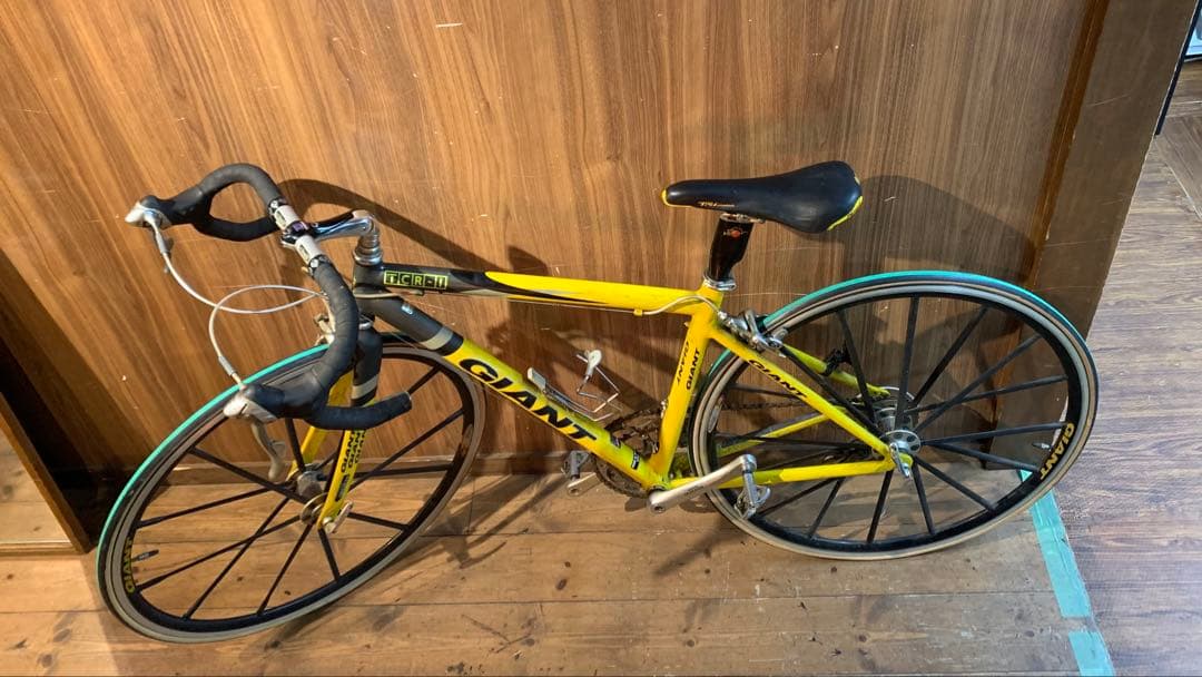 GIANT TCR-1 2000 ロードバイク イエロー 2×9ギア Sサイズ
