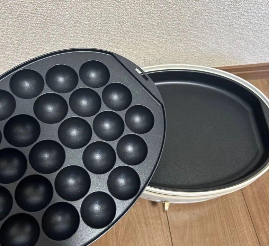 【未使用】BRUNO オーバルホットプレート グリルポット グレージュ／ホワイト