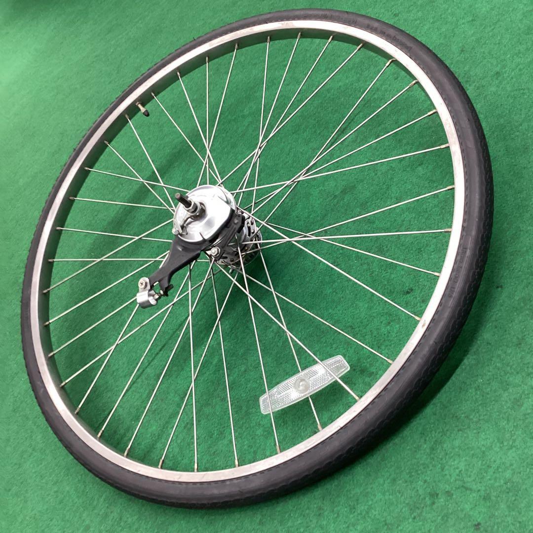 ステンレスリム&スポーク　後輪　27x1-3/8 タイヤ付　内装3段　ベルト仕様