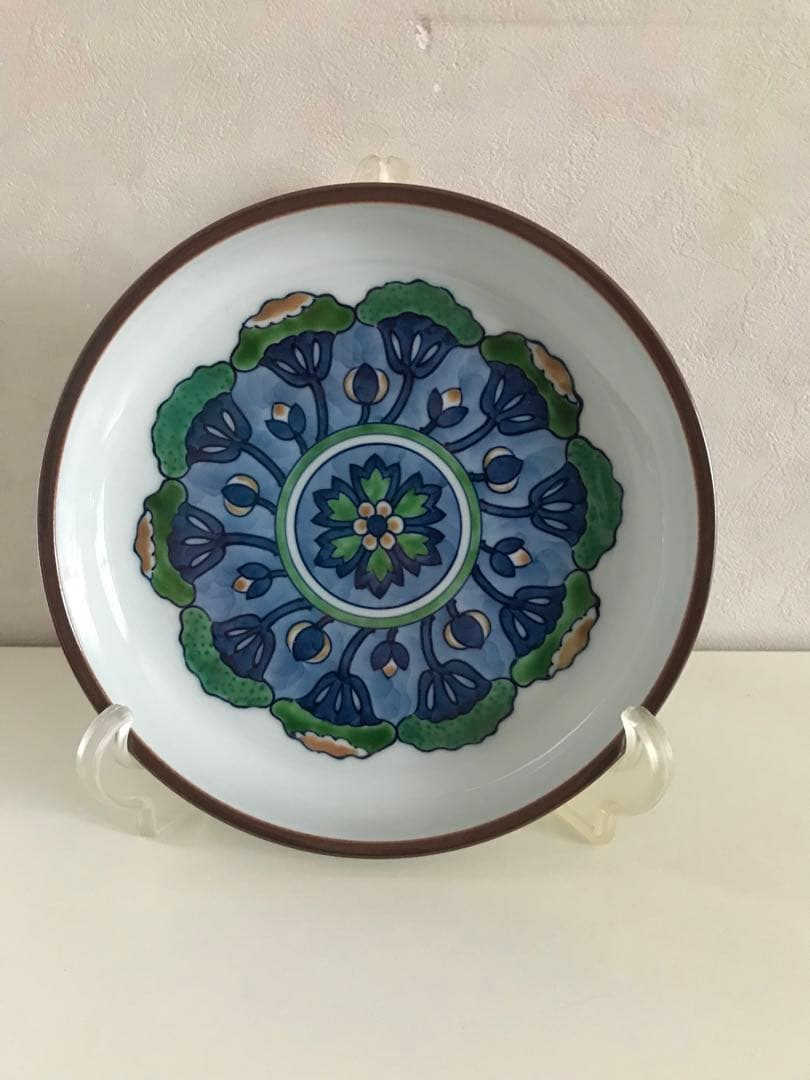 【新品】　希少品【新品・源右衛門】有田焼　染錦絵　飾り皿　深皿　木箱付き