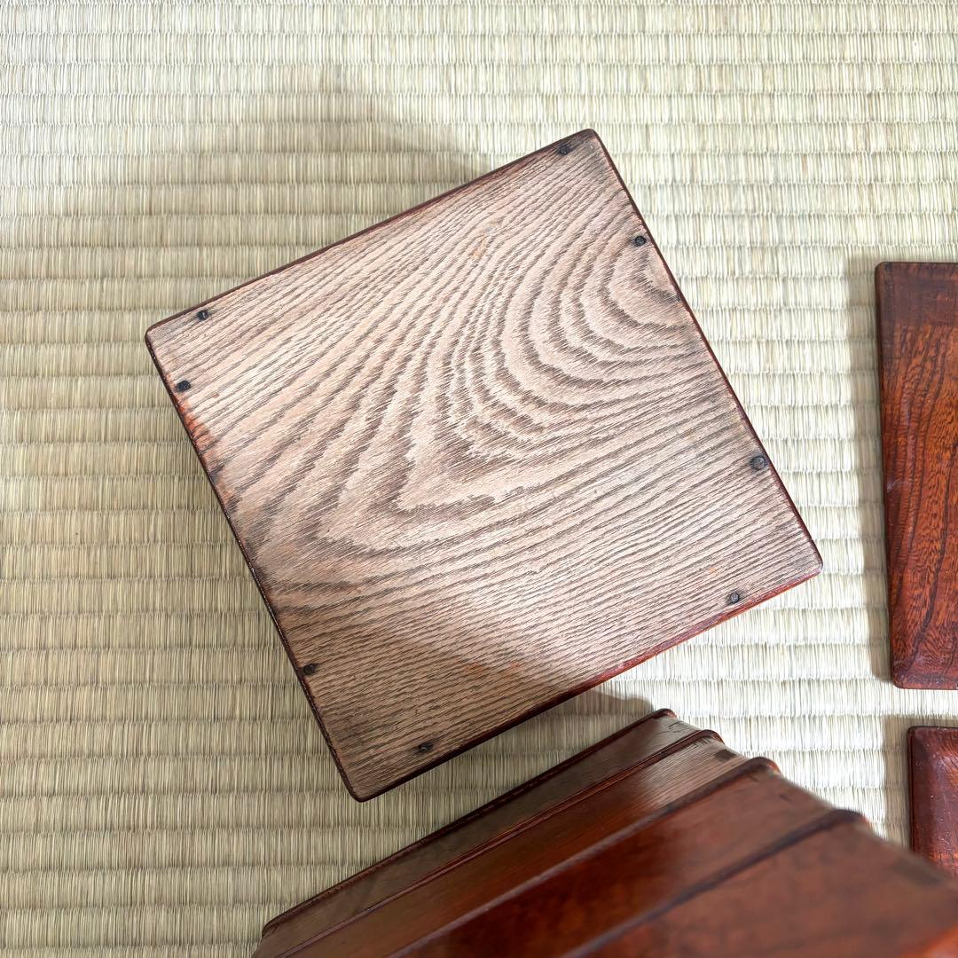 重箱　五段　木製　欅　古民芸　骨董　古美術　アンティーク　大正　昭和　工芸