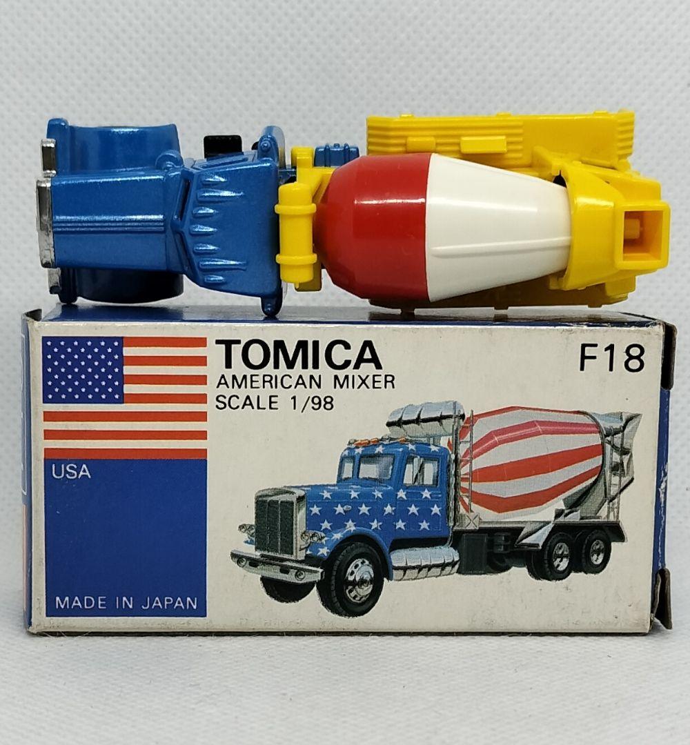 《青箱トミカF18-2-6》アメリカンミキサー車【レアカラー】未使用美品
