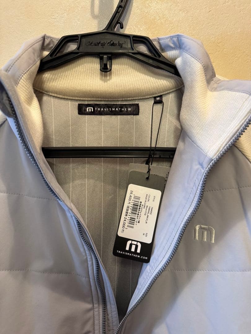 【新品未使用】トラビスマシュー　ゴルフジャケット M グレー/ホワイト