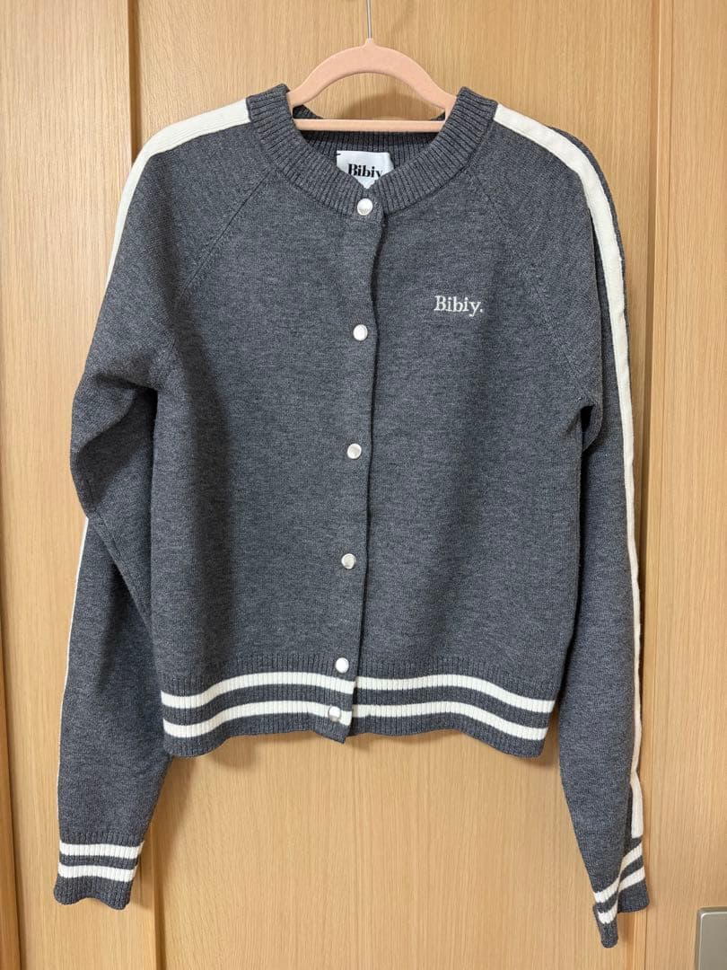 トップス Bibiy. BIBIY. TRACK CARDIGAN GRAY