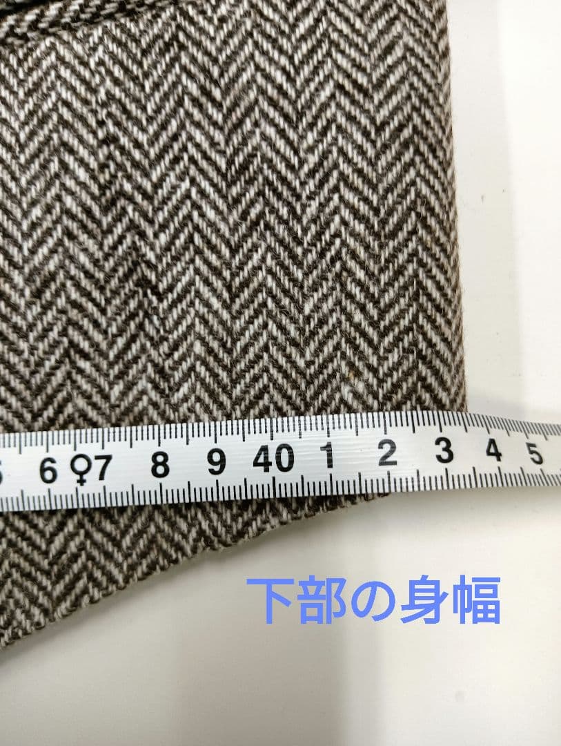 TAGLIATORE ヘリンボーンベスト茶サイズ50