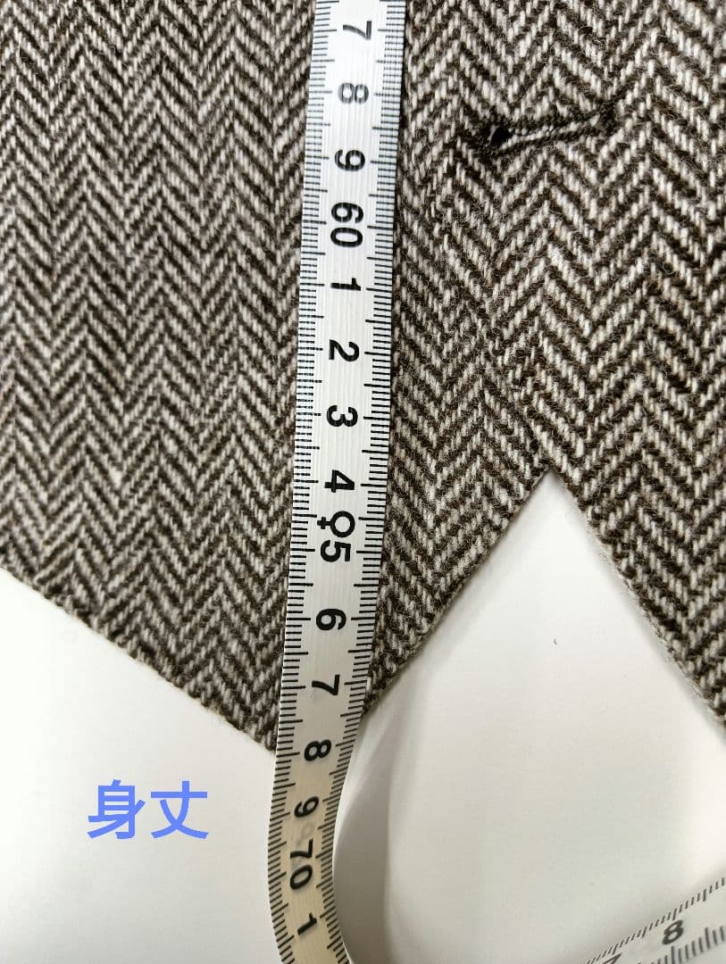 TAGLIATORE ヘリンボーンベスト茶サイズ50