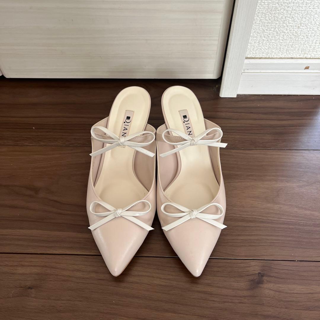 Diana ダブルリボンにキュン♪トゥクローズミュール　Mサイズ