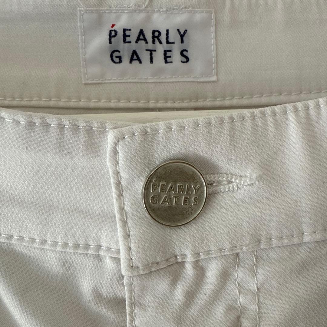 美品　パーリーゲイツ　パンツ　白　ホワイト　M〜L相当　ストレッチ素材　4