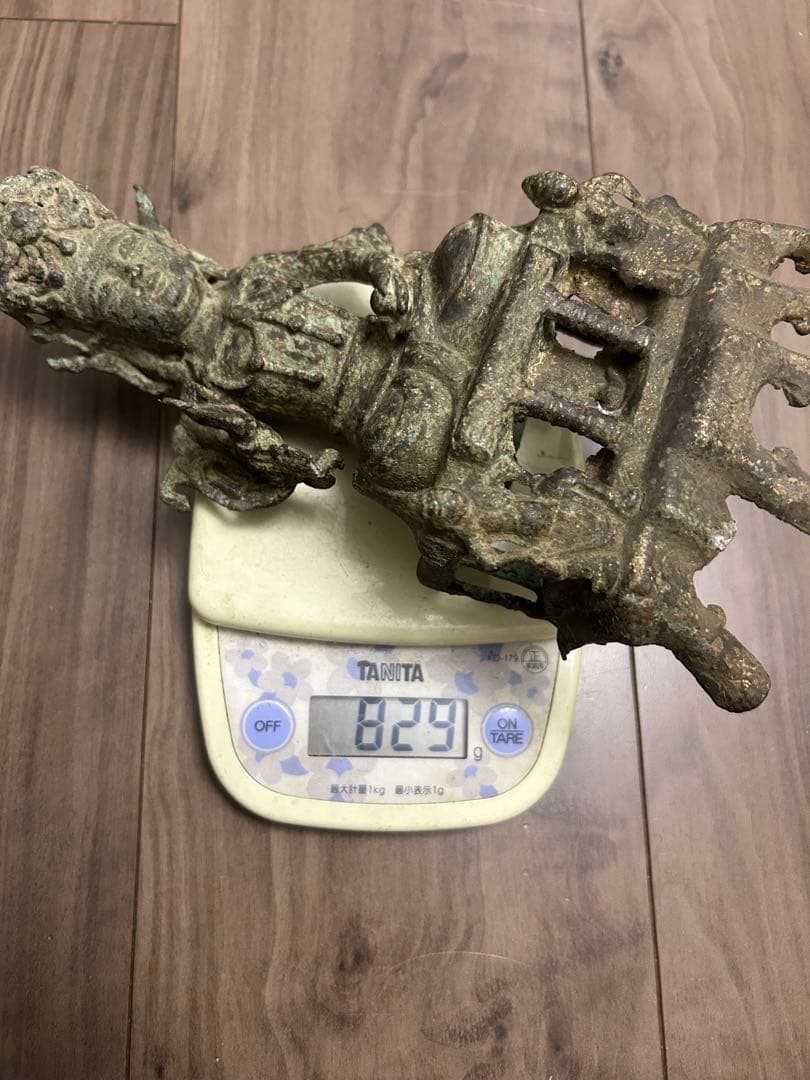 古董 中国明時代 觀音銅像 旧家藏出し