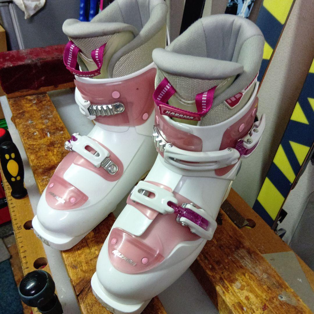 145cmカザマ…メンテナス済 靴24-24,5cmストック付