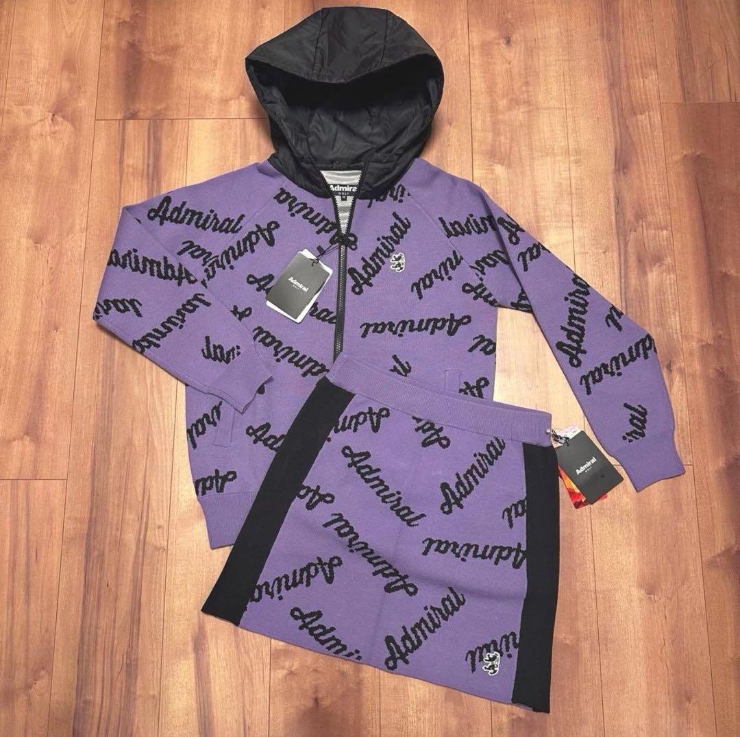 真冬　長袖　フーディ　ニット　スカート　セットアップ　サイズM 秋冬　蓄熱保温