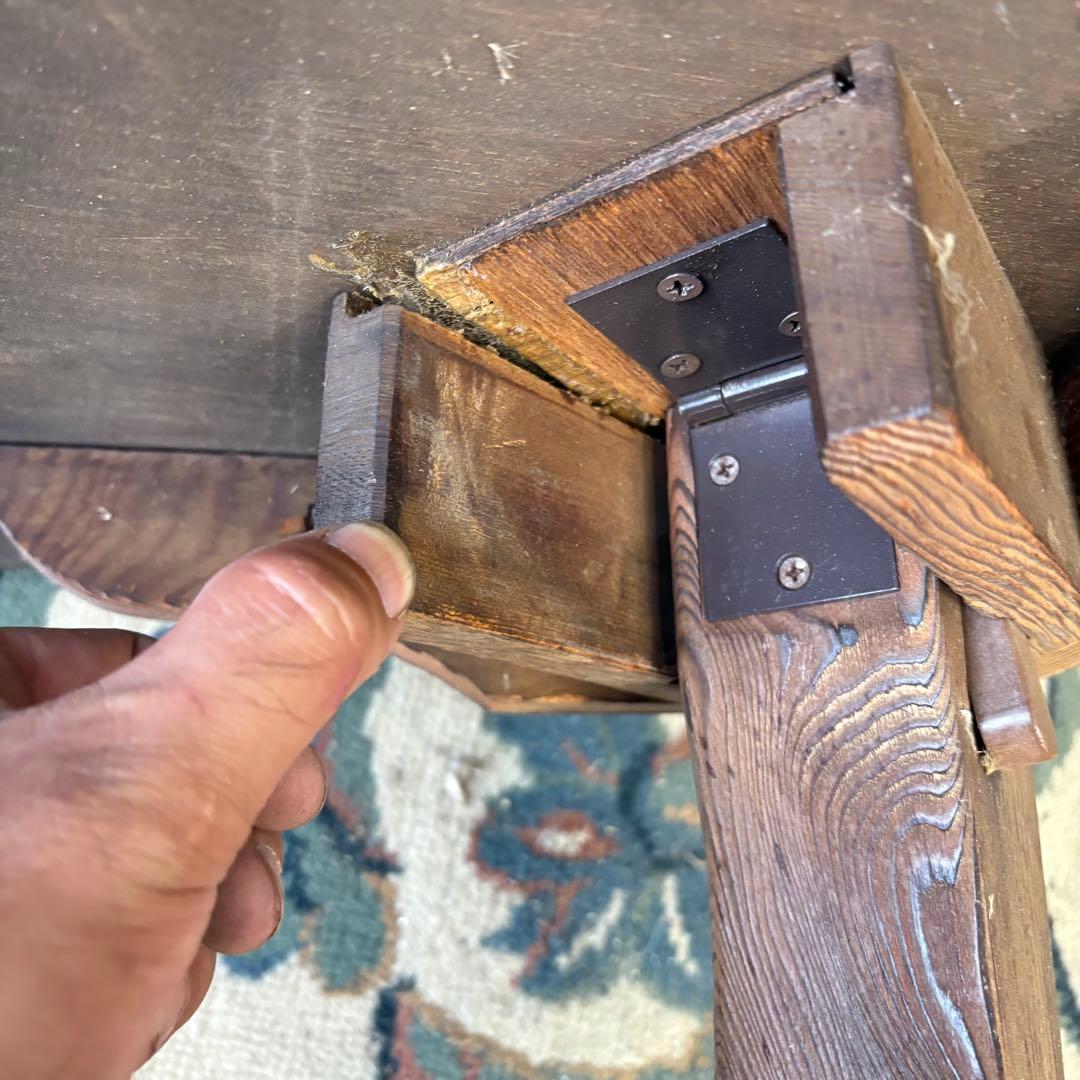 昭和レトロ 木製 折り畳み座卓 センターテーブル ローテーブル 大型テーブル