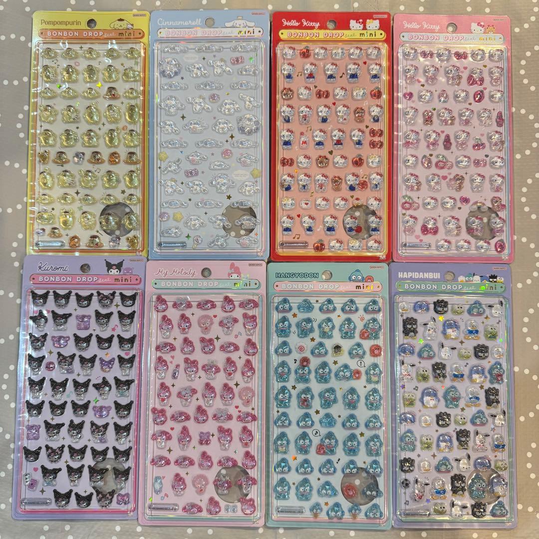 サンリオ　ボンボンドロップシール　コンプリート　8セット