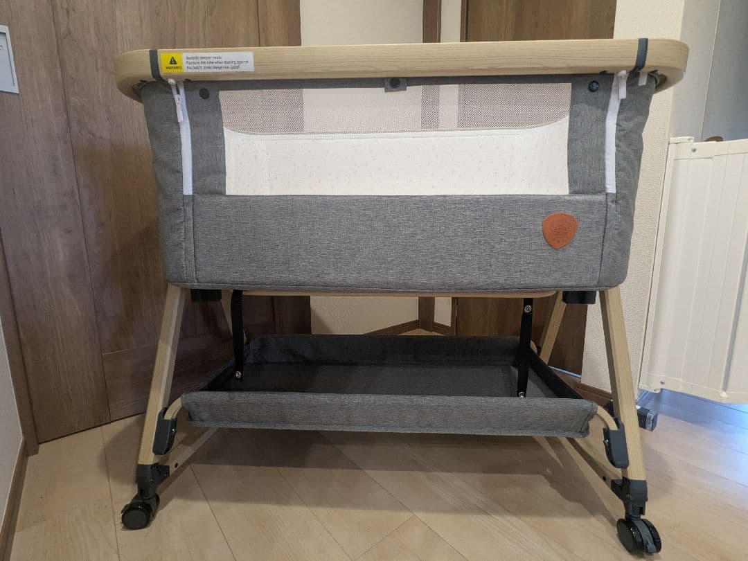 HZDMJベビーベッド グレー
