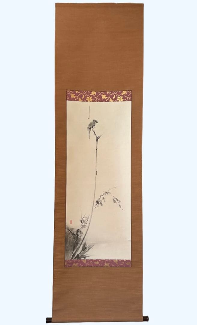 「枯木鳴鵙」　宮本武蔵　掛け軸 掛軸 共箱あり 限定1000部謹製 802番