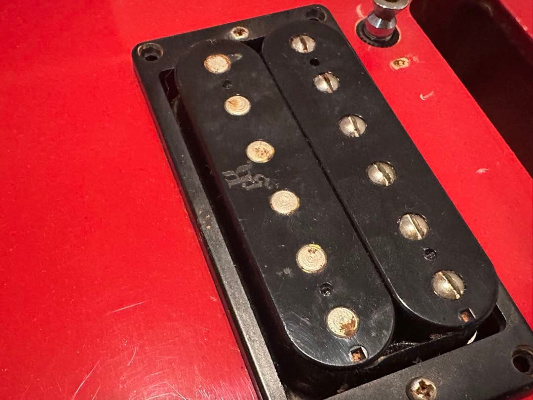 高崎晃　ランダムスター　赤ボディメイプル指板