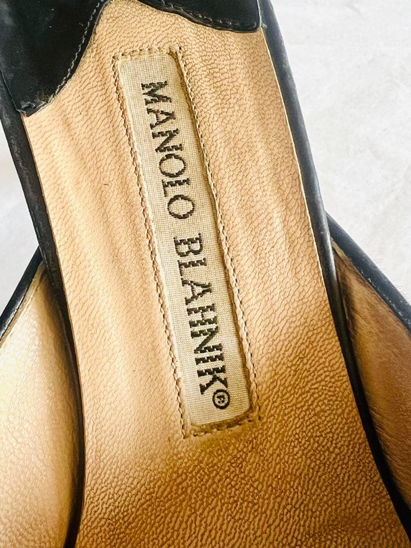 MANOLO BLAHNIK　アニマルハラコミュール　ポインテッドトゥ　37