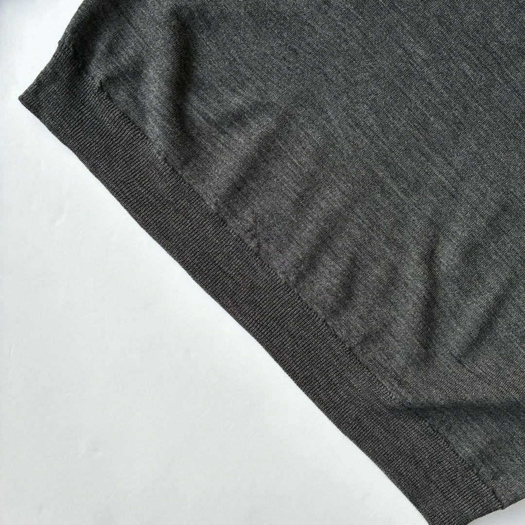 美品 英国製 JOHN SMEDLEY 30G タートルネック ニット セーター