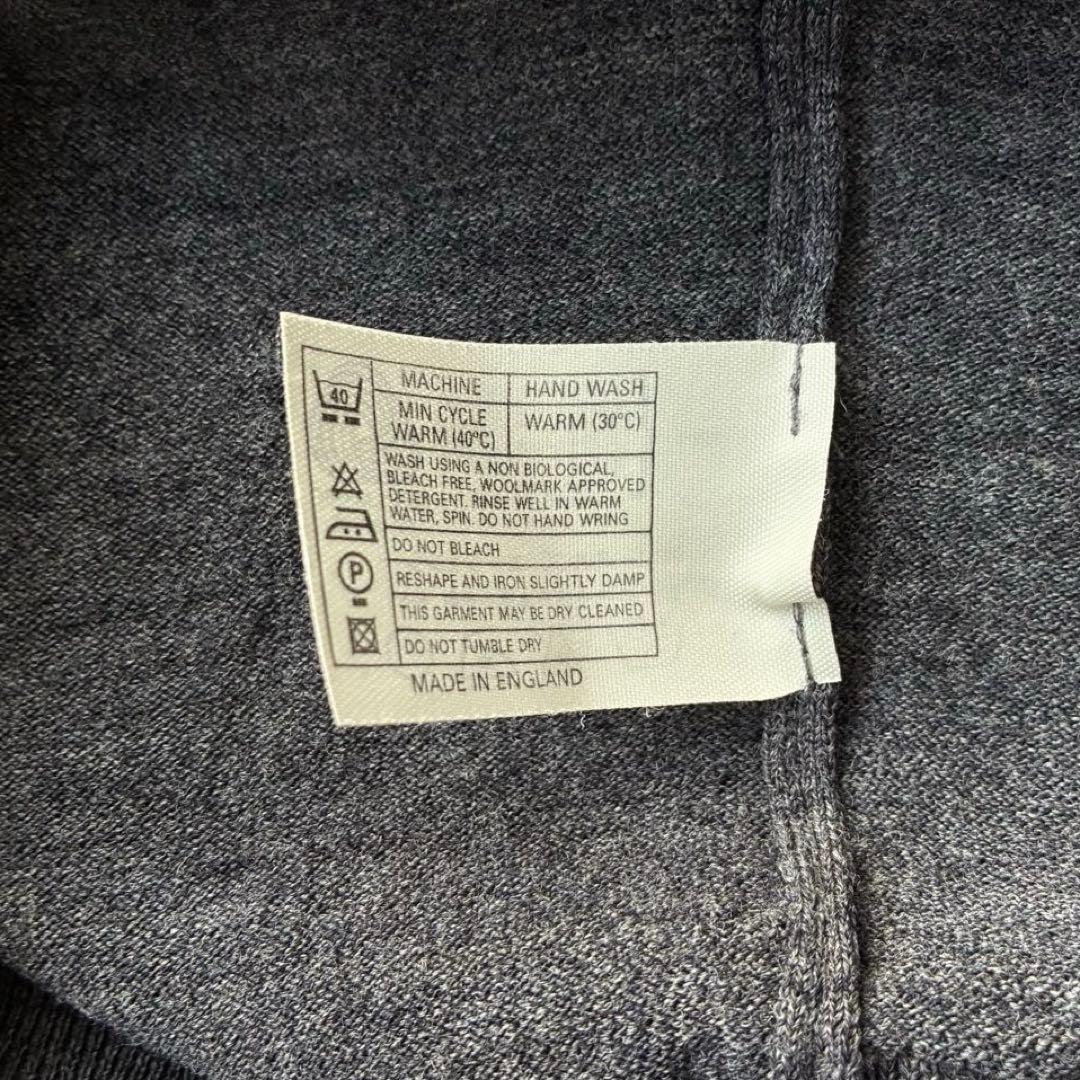 美品 英国製 JOHN SMEDLEY 30G タートルネック ニット セーター