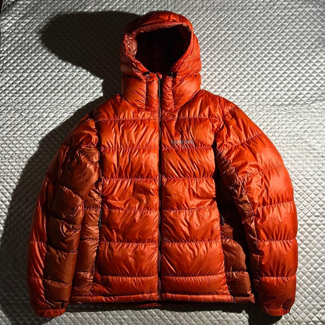 び*。様 mont-bell アルパインダウンパーカ オレンジ フード