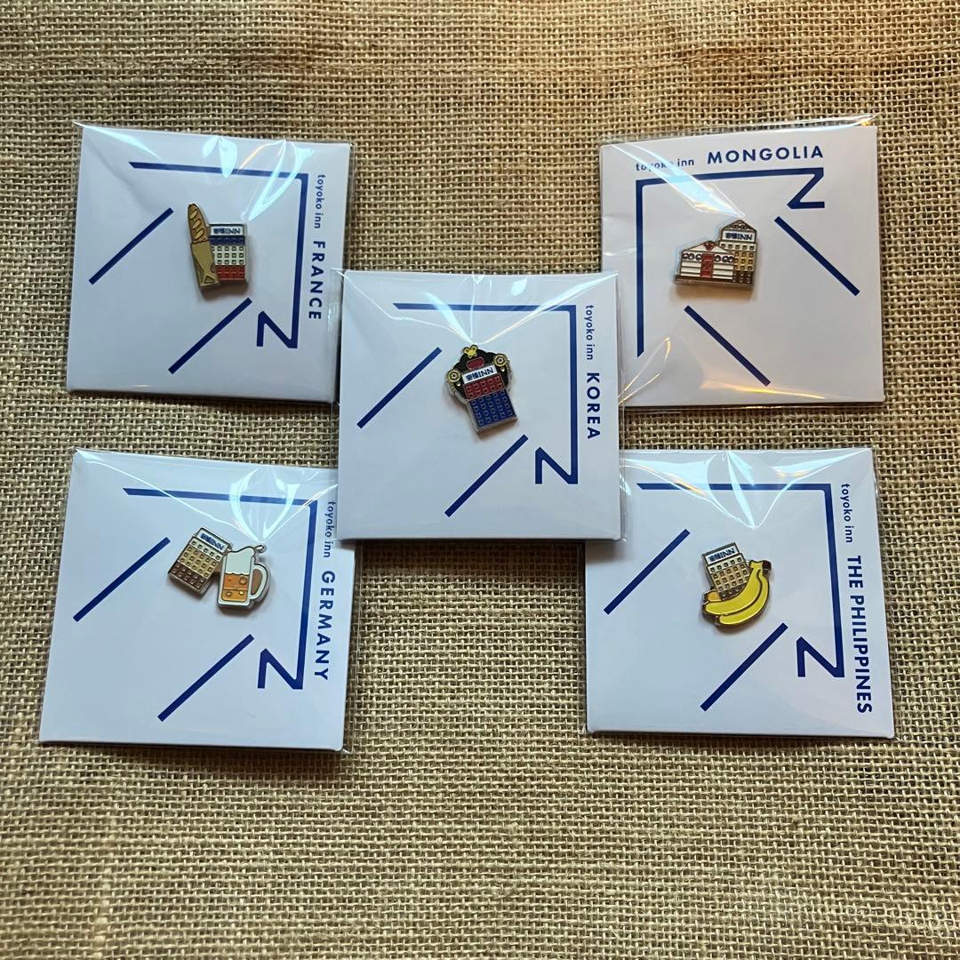 【新品未使用】東横イン 海外 ご当地ピンバッジ 5カ国セット