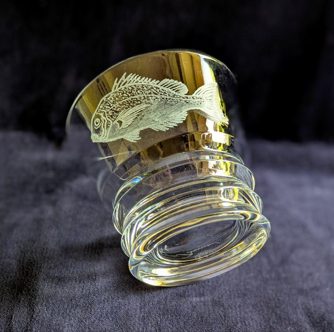 Baccarat 鯛の彫刻 ロックグラス 専用箱付き