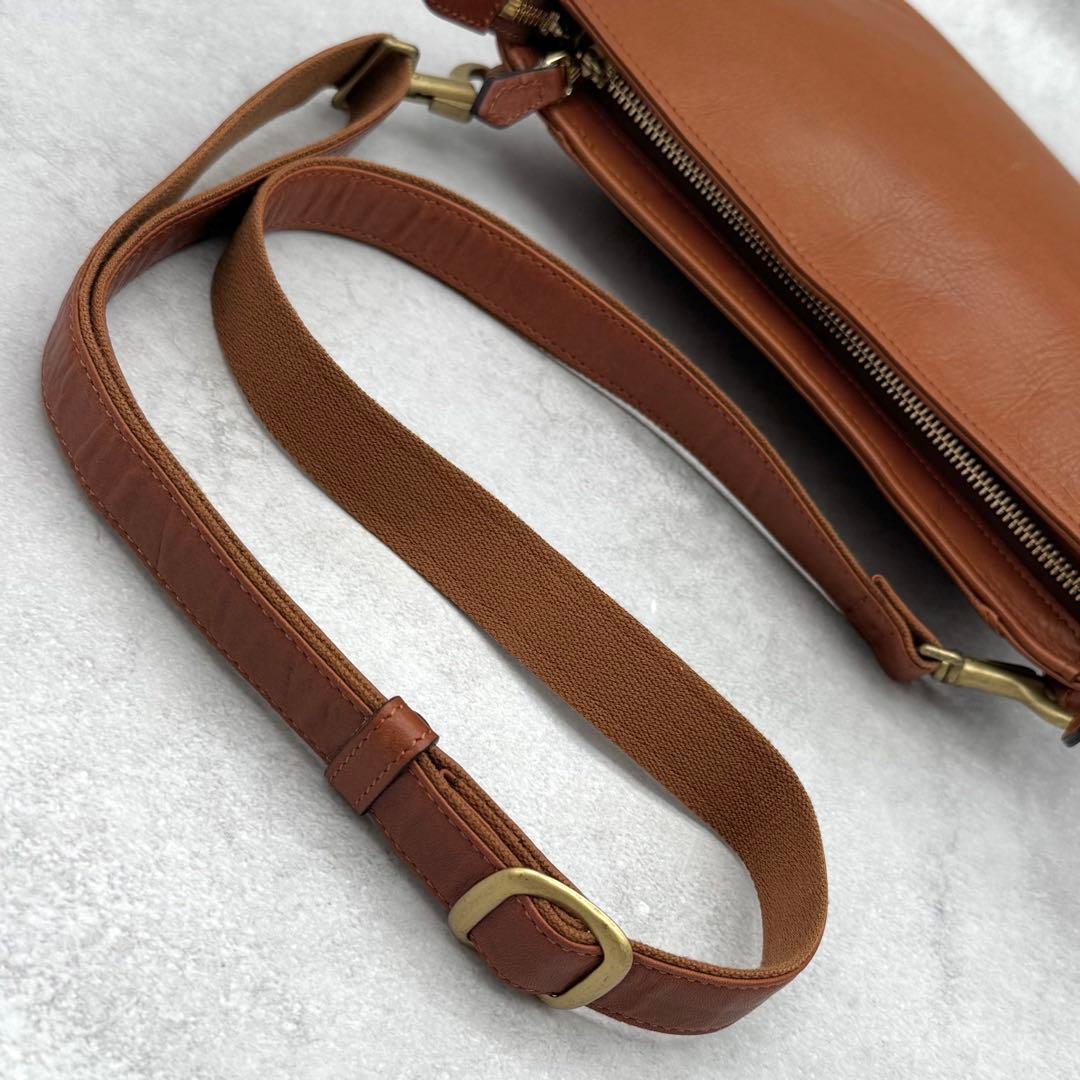 FIVE WOODS 2way ショルダーバッグ レザー 裏地ボア ブラウン