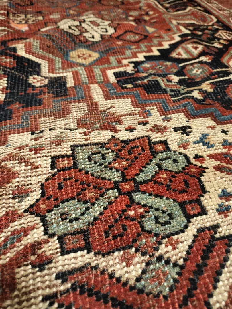 アンティークハムセ　カシュガイ　ラグ　トライバルラグ　絨毯