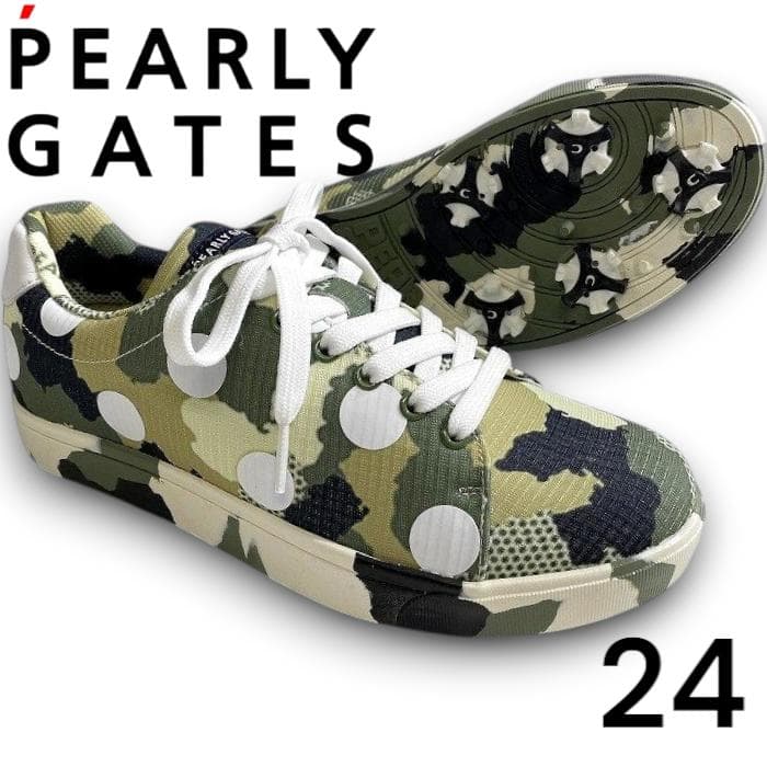 パーリーゲイツ ゴルフ 迷彩 ソフトスパイク ゴルフシューズ 定3.5万 24