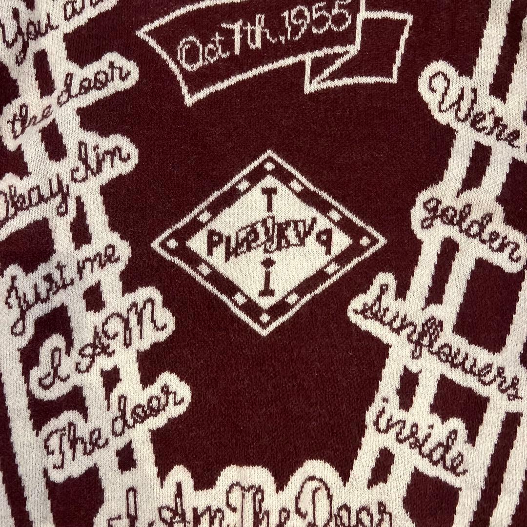 ＜6(ROKU)＞WOOL WAPPEN V NECK CARDIGAN