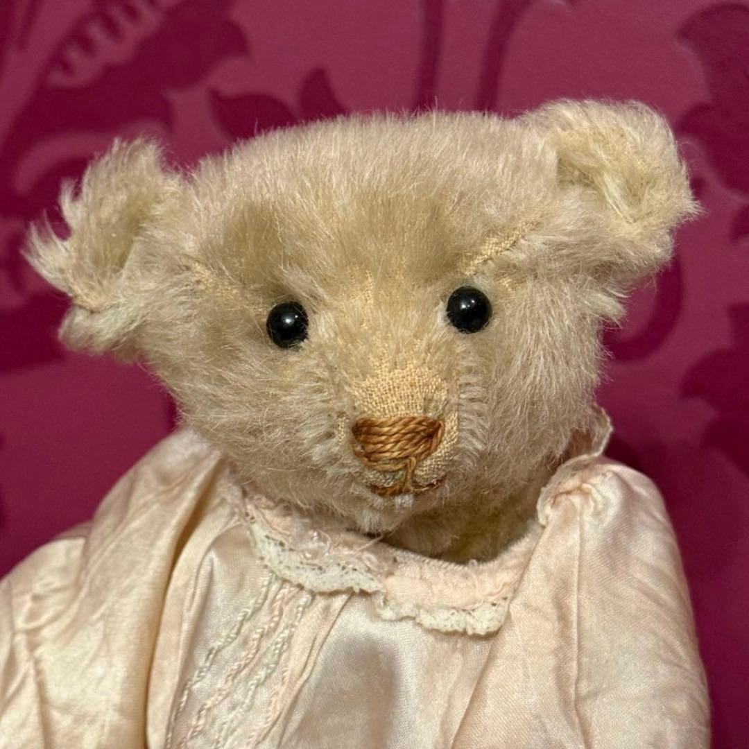 シュタイフ Steiff アンティークテディベア　ホワイト　22cm