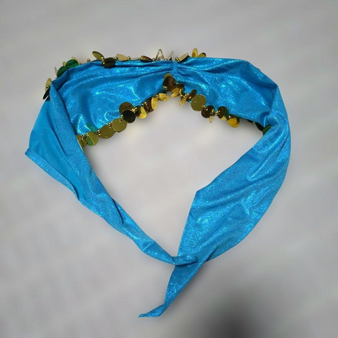 サハルオカーシャ ベリーダンス衣装 ブルー バラディドレス サイーディドレス