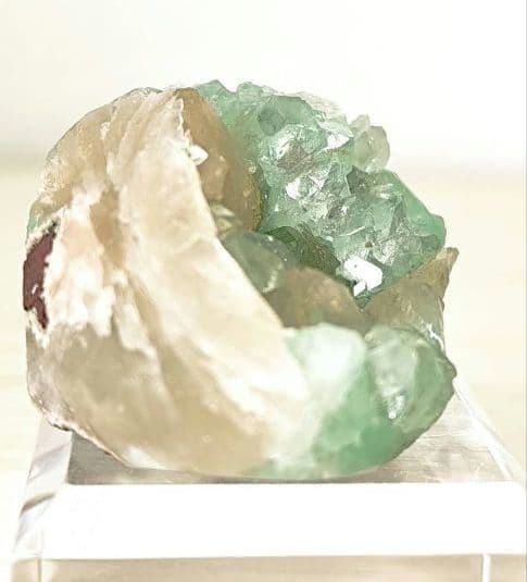 アポフィライト スティルバイト️ 鉱物 標本 原石 母岩付きミネラル インド産