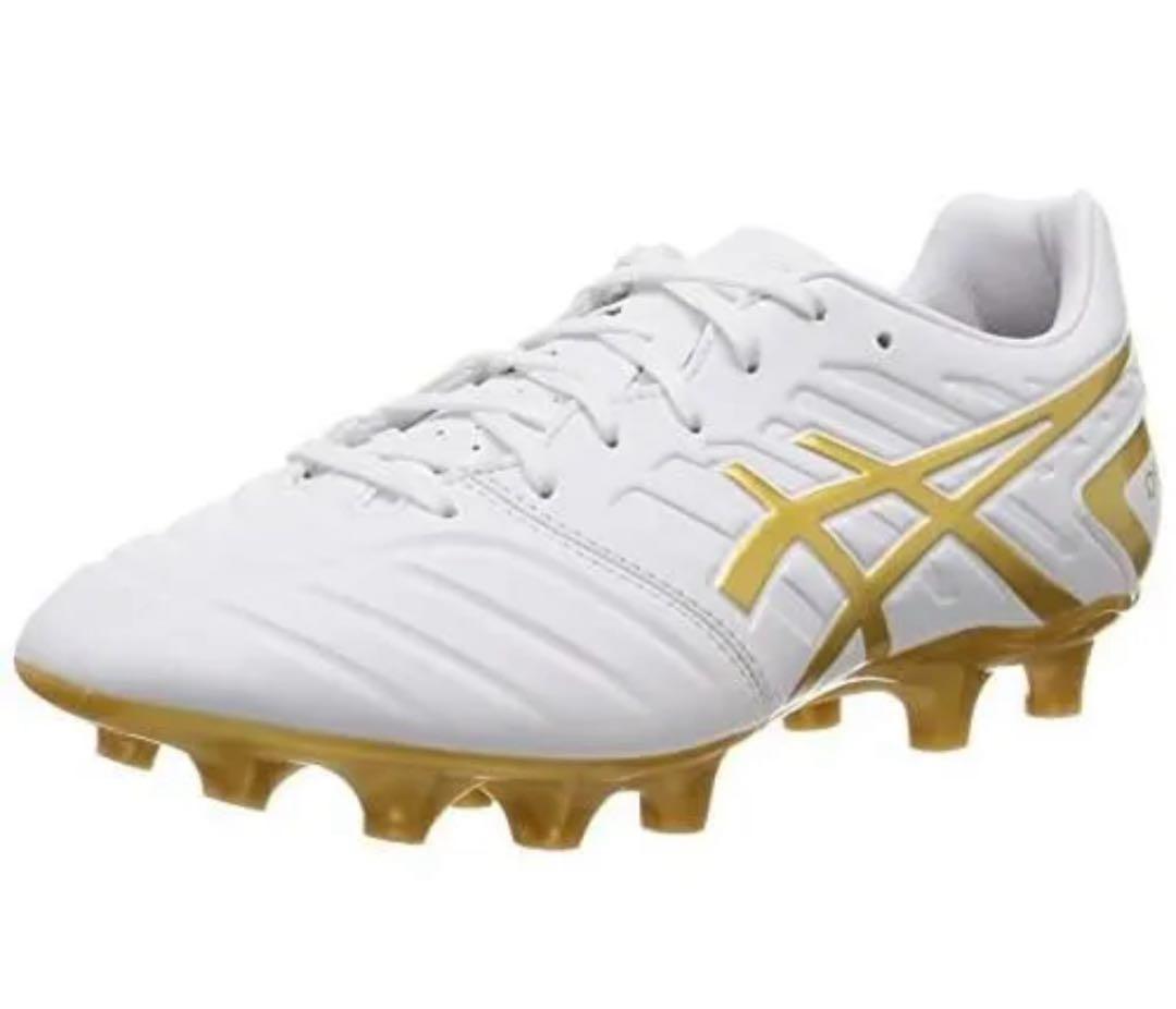 ASICS サッカースパイク ホワイト/リッチゴールド 24.0cm 3E