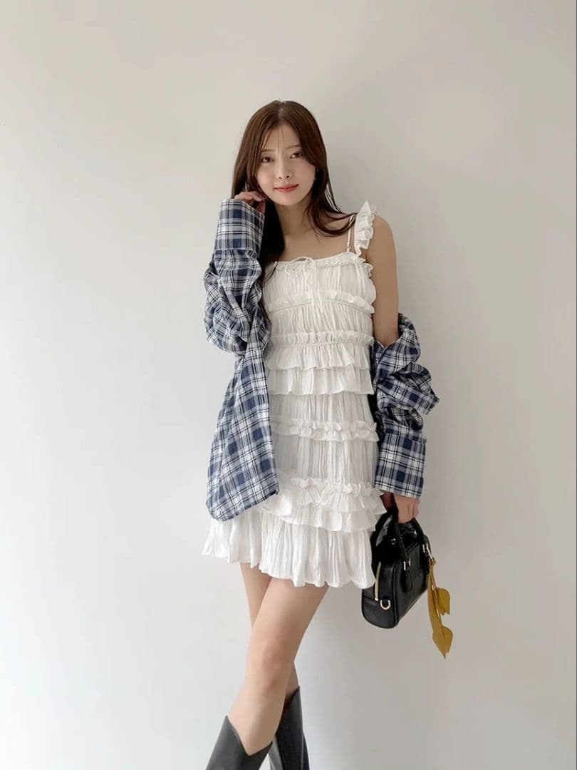 【新品タグ付き】スナイデル　ワッシャープリーツキャミソール　ホワイト