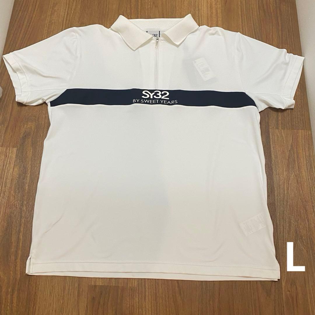 【SY32 SWEET YEARS】ポロシャツ L ホワイト