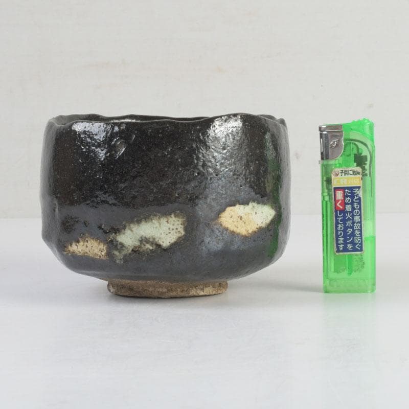 meru 楽吉左衛門五代宗入作　黒楽茶碗　十一代　慶入極め箱　M　9828