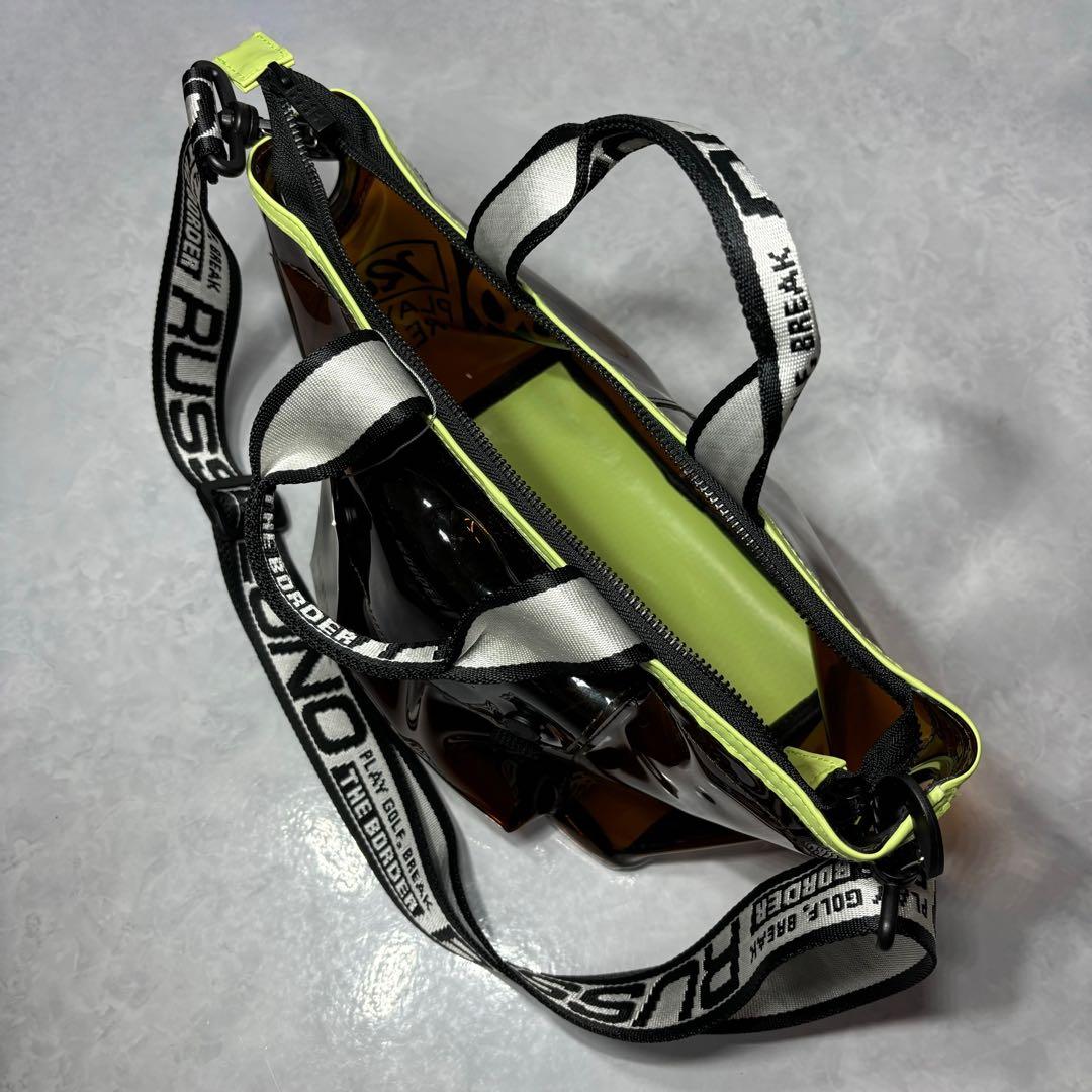 新品 ラッセルノ ゴルフ CLEAR CART BAG ラウンドバッグ ブラウン