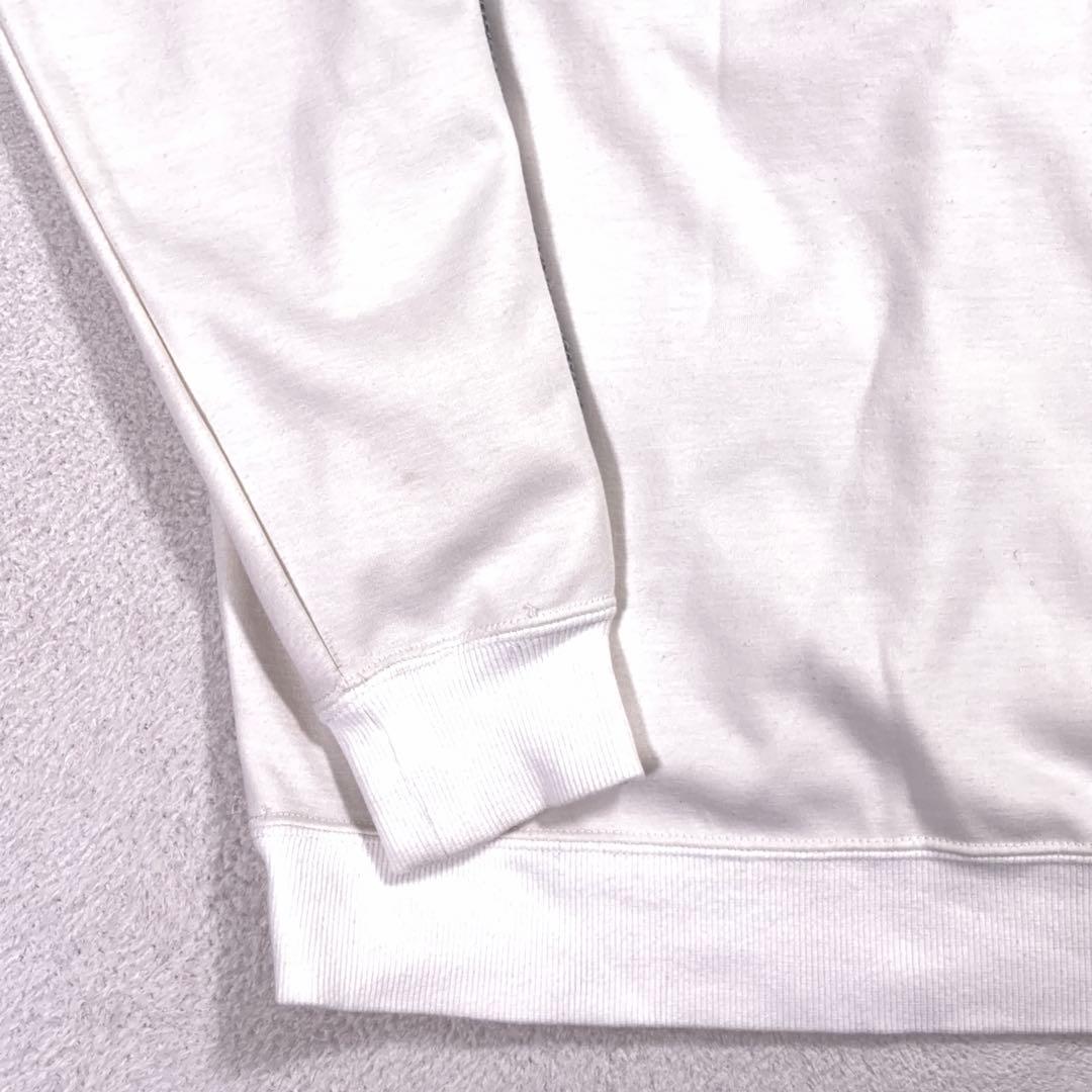 美品【Russeluno】ゴルフ スウェット ビッグロゴ 裏起毛 ホワイト系 4