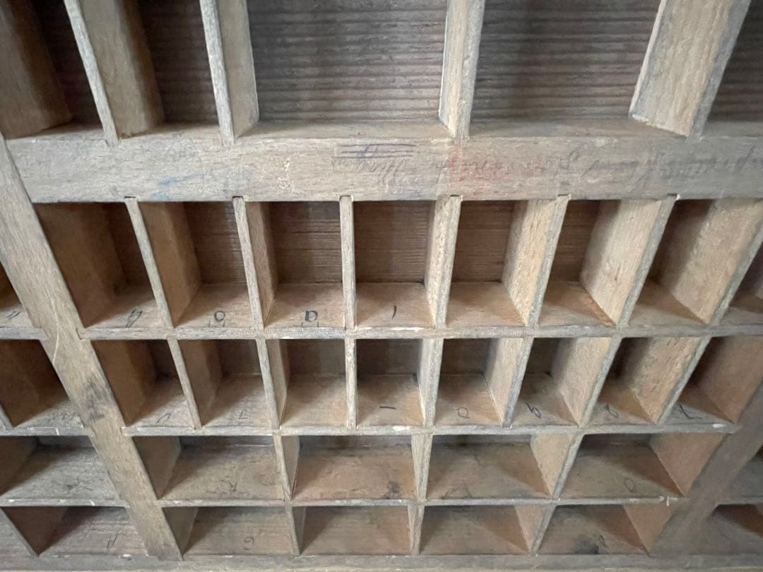 ドイツ　アンティーク　プリンタートレイ　ケースボックス