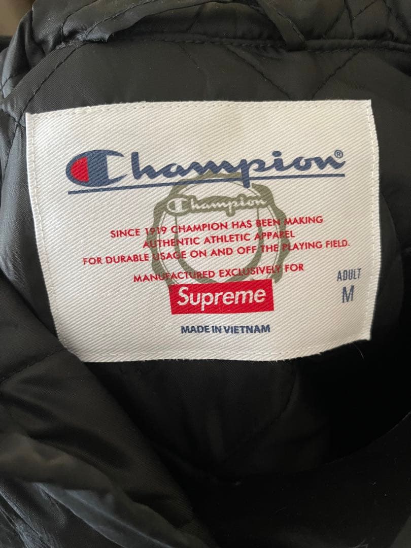 Champion × Supreme ナイロンジャケット M 黒
