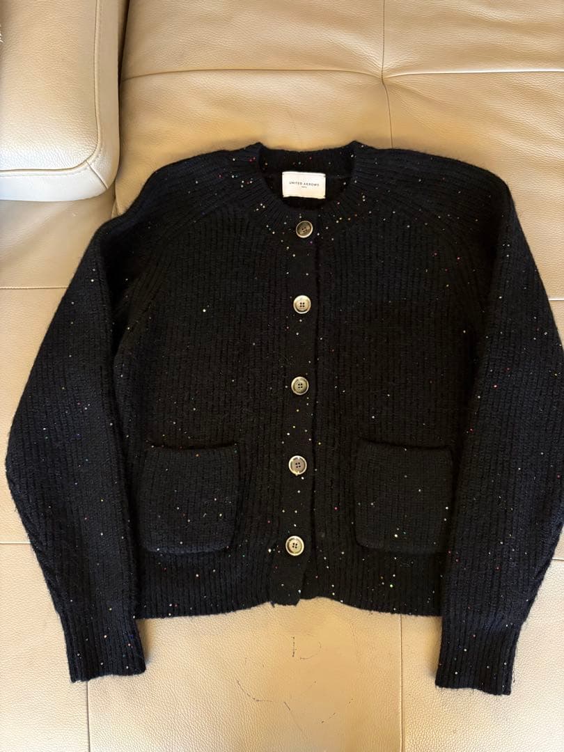 ユナイテッドアローズ　カラースパンコール　ニット　カーディガン