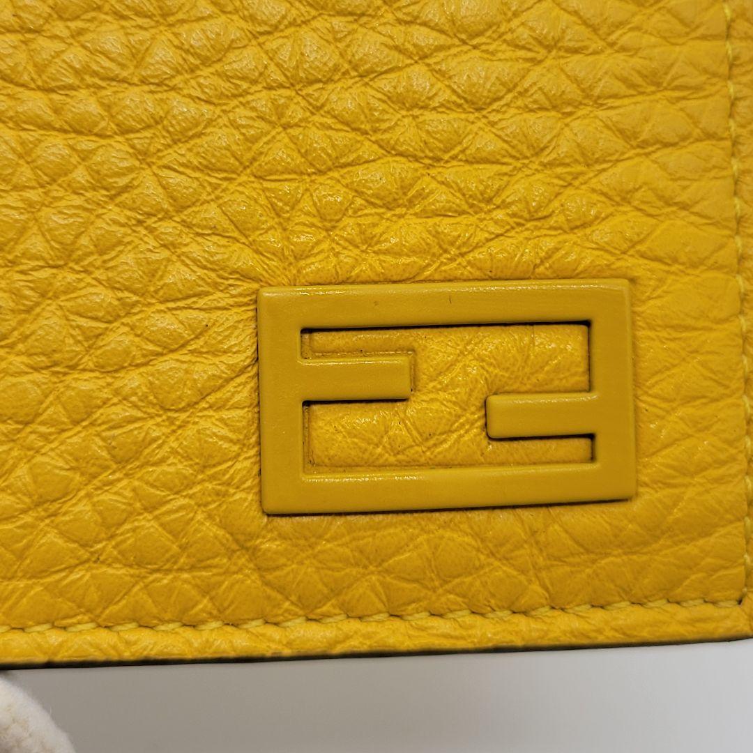 未使用級✨️ FENDI カードケース 名刺入れ エフイズ イエロー レザー