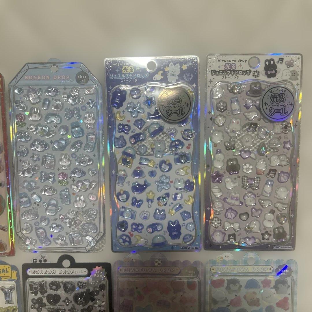 ボンボンドロップシール　プチドロップステッカー　うるちゅるポップシール